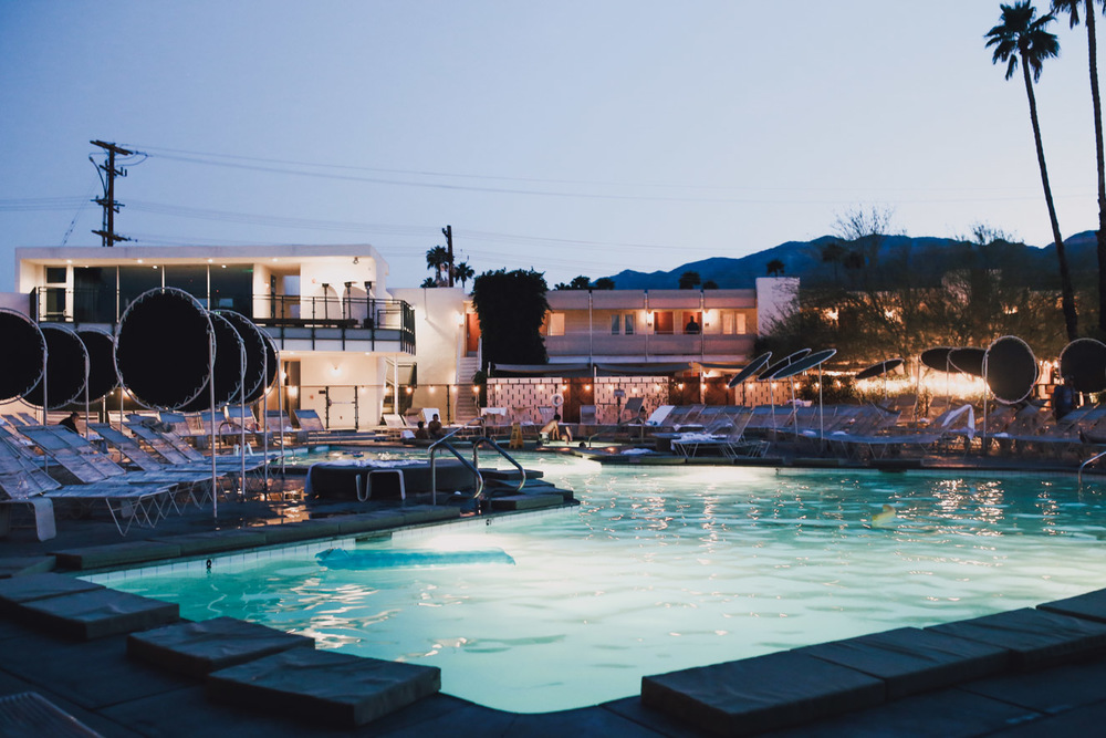 Pool at night.